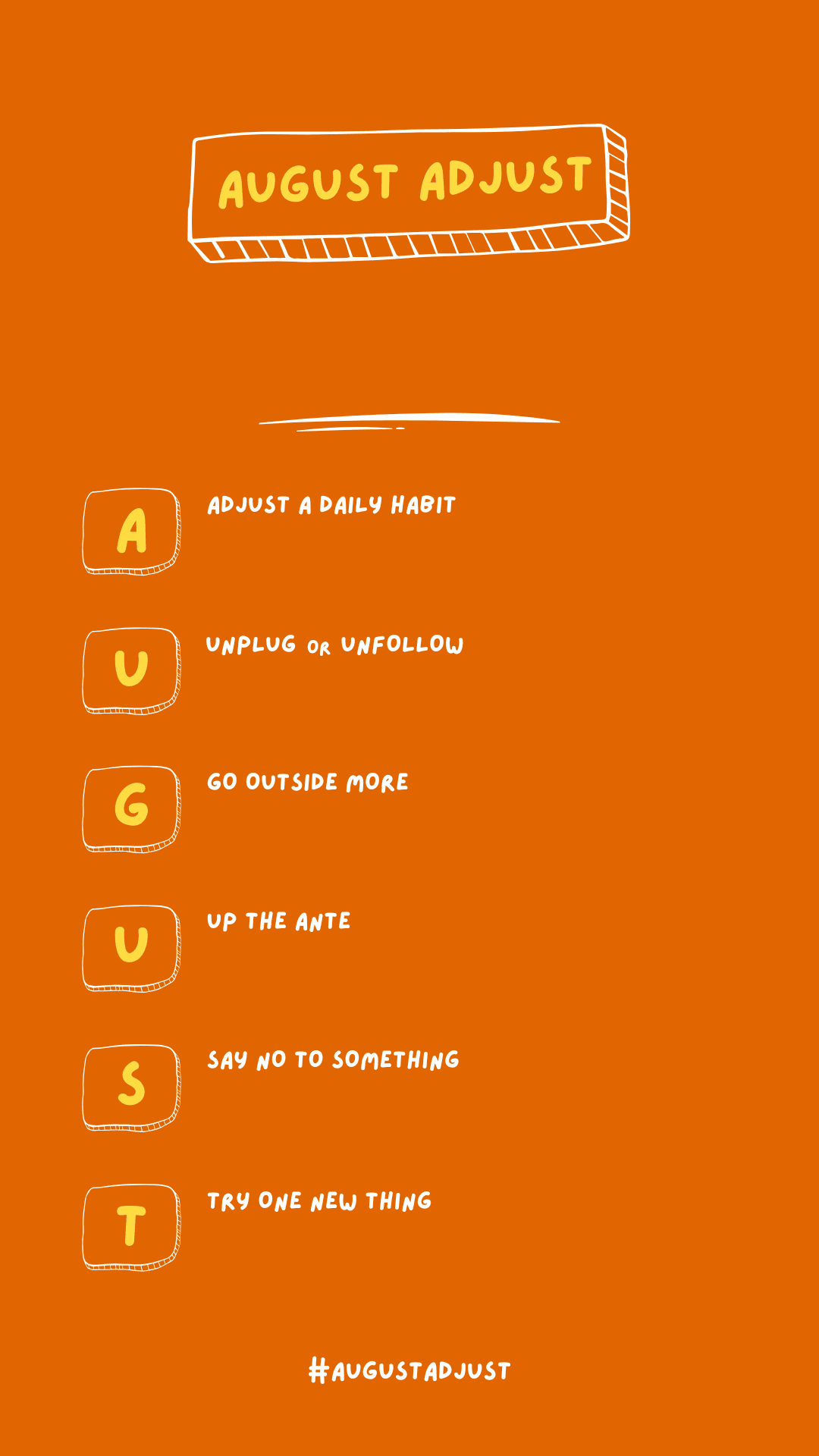 August Adjust pledge template
